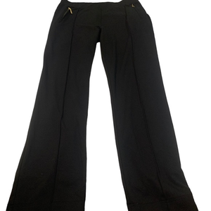 WOMEN'S DANA BUCHMAN" BLACK‎ STRETCH SIGNATURE DRESS PANTS POCKETS ELASTIC WAIST